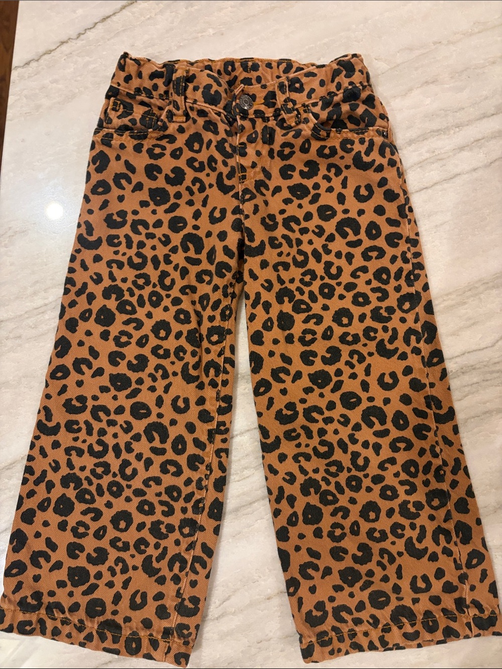 Cat & Jack Leopard Print Wide-Leg Jeans - 4T